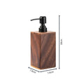 Walnut Soap Dispenser with Black Pump Grande Dispenser