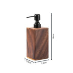 Walnut Soap Dispenser with Black Pump Grande Dispenser