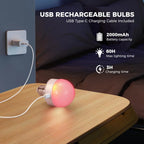 Rechargeable RGB LED Bulb with Remote - No Wiring Required