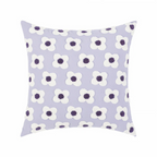 Floral Decorative Pillow Cover with Textured Embroidery Lavender