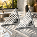 Triangular Corner Sink Organizer with Direct Drain