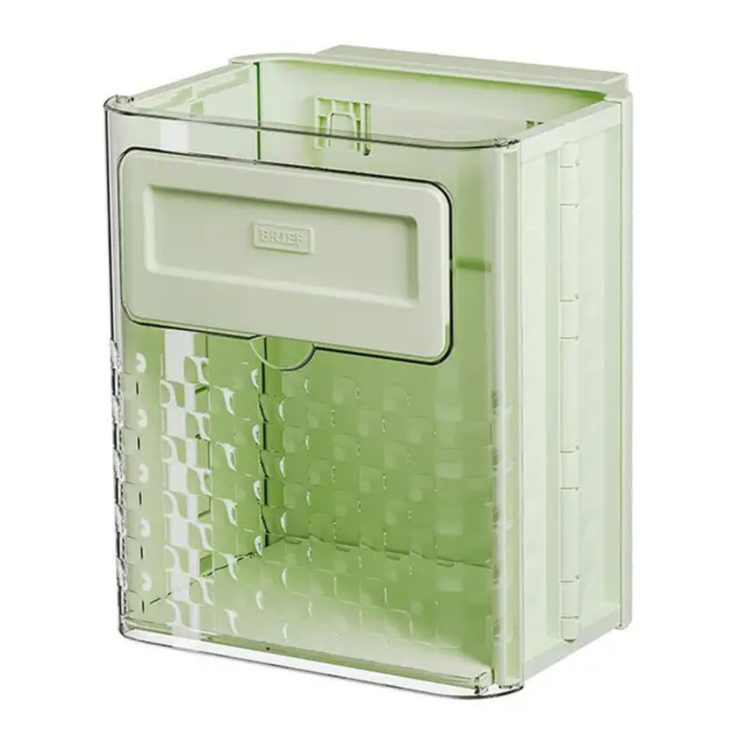 Hanging Trash Bin for Kitchen Cabinets Green