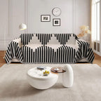 Cotton Chenille Sofa Throw with Non-Slip Design Black