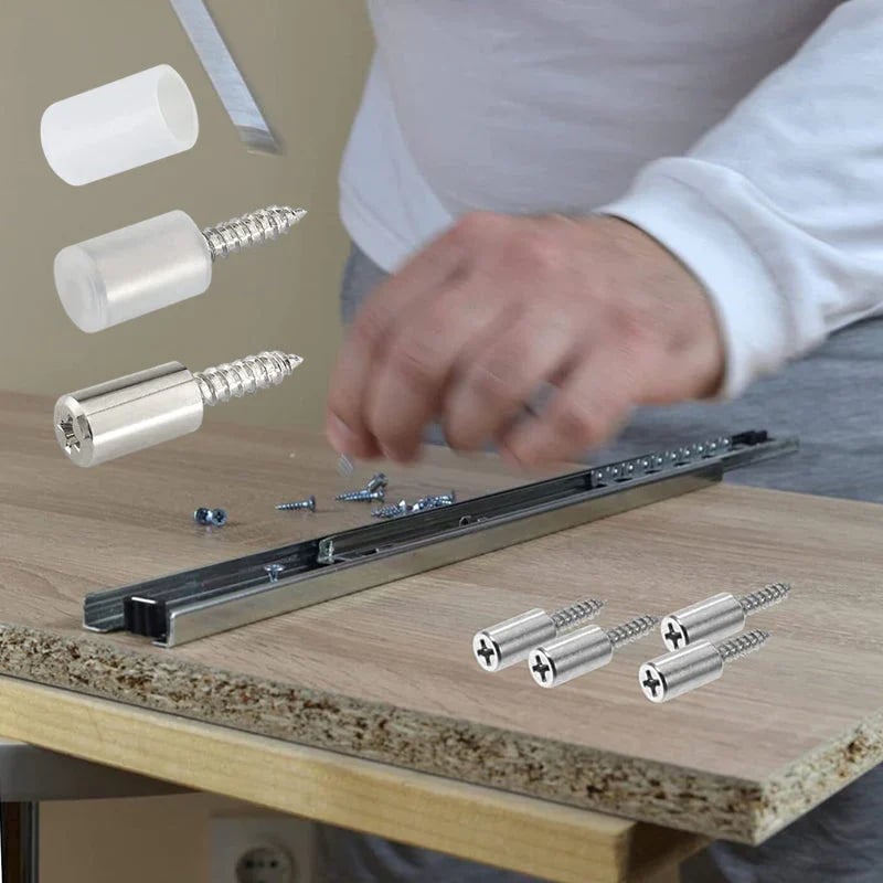 Heavy Duty Cabinet Fastening Screws with Rubber Sleeves