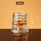 Rotating Whiskey Glass with 360° Spin Base