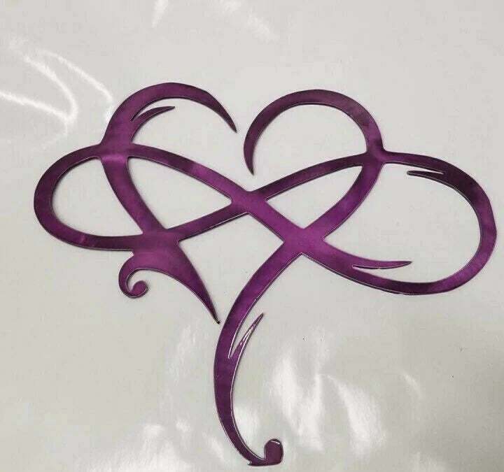 Infinity Heart Metal Wall Art Violet
