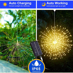 Solar Firework String Lights with LED Starburst Effect