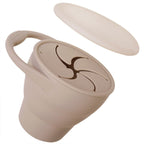 Silicone Snack Cup with Leak-Proof Lid for Kids