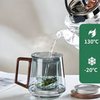 Glass Tea Mug with Infuser and Lid