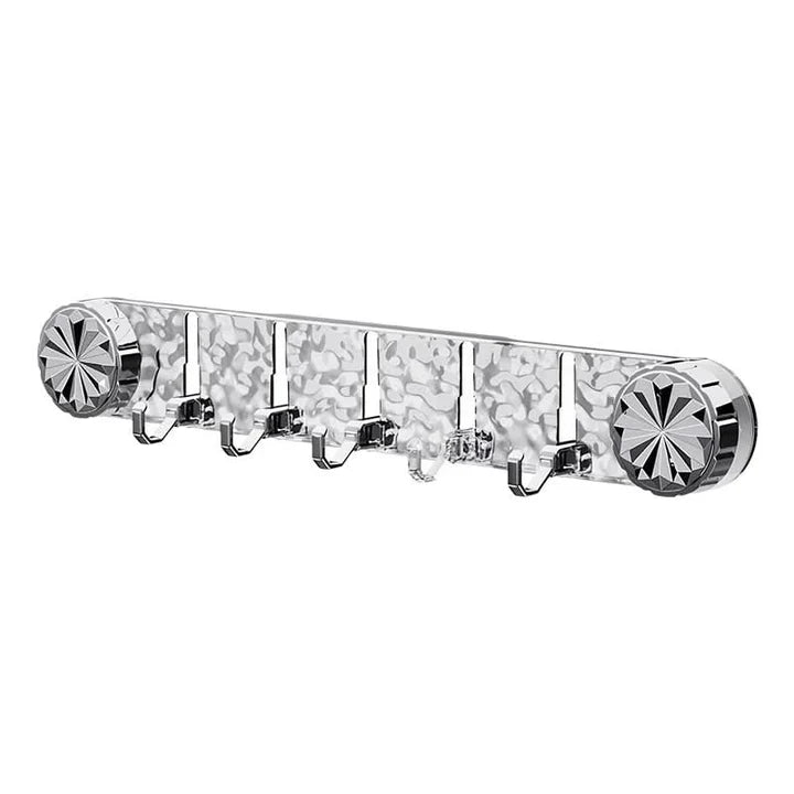 Self-Adhesive Wall Hook Rack with Foldable Hooks – No Drilling