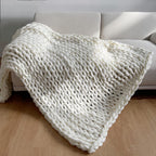 Chunky Knit Weighted Throw Blanket