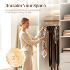 Rotating Multi-Hook Closet Organizer with 360° Swivel