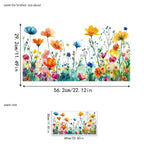 Window Sticker with Flower and Butterfly Motifs