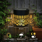 Solar Mandala Garden Light with Projection Patterns