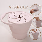 Silicone Snack Cup with Leak-Proof Lid for Kids