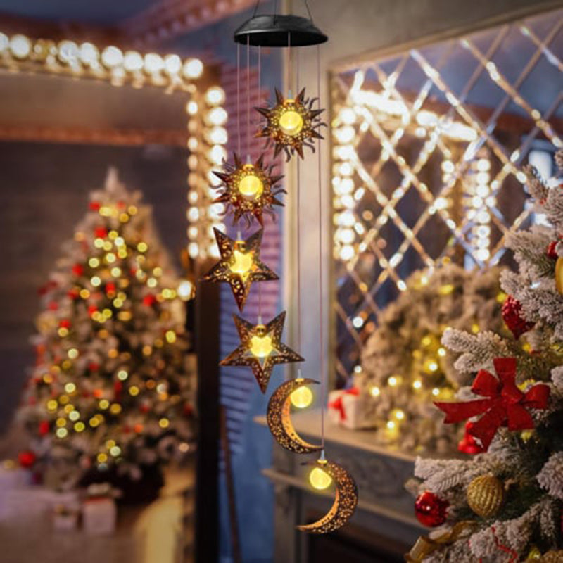 Solar Hanging Light with Celestial Design