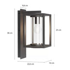 Modern Outdoor Wall Lamp with Glass Diffuser