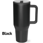 Insulated Travel Mug with Handle and Flip Straw - 40 oz