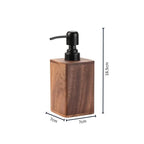 Walnut Soap Dispenser with Black Pump Petite Dispenser