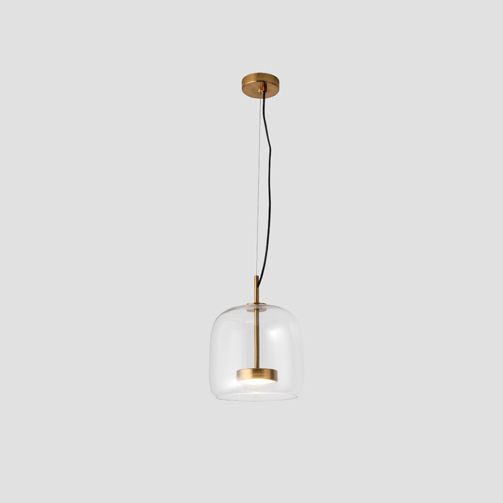 Glass Pendant Light with Warm LED