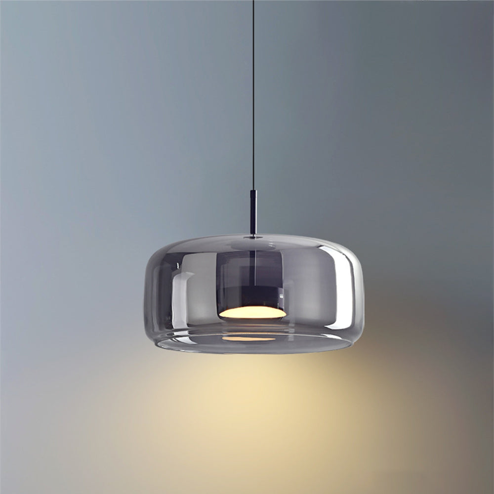 Glass Pendant Light with Warm LED