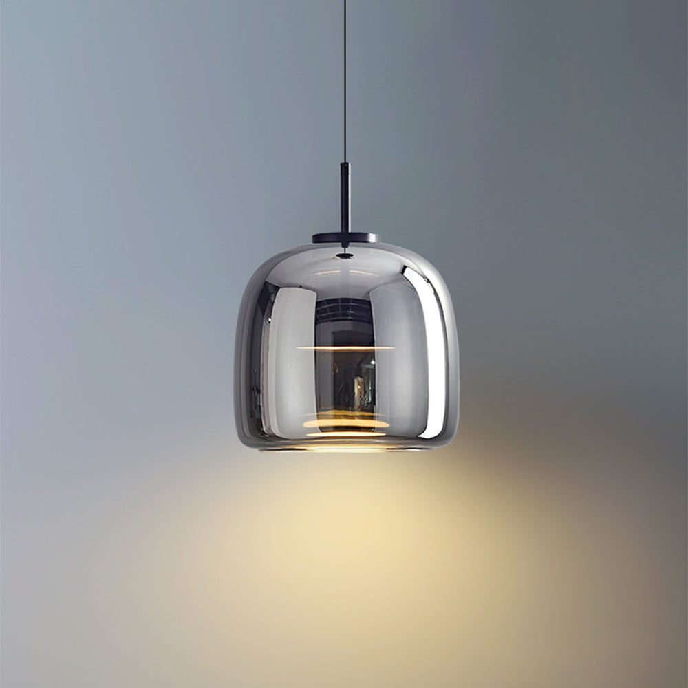 Glass Pendant Light with Warm LED Warm White