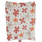 Floral Knit Throw Blanket with Soft Cotton Blend
