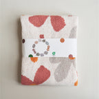 Floral Knit Throw Blanket with Soft Cotton Blend
