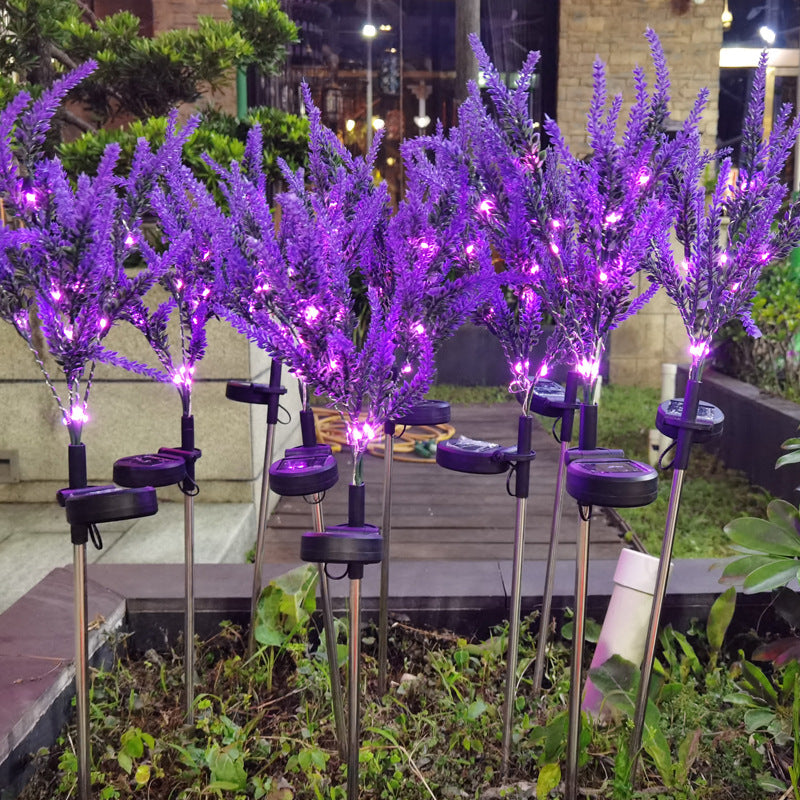 Solar Lavender Garden Light with LED Accent Lighting