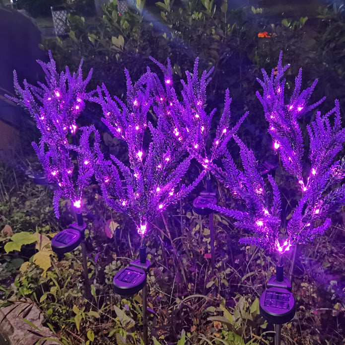 Solar Lavender Garden Light with LED Accent Lighting