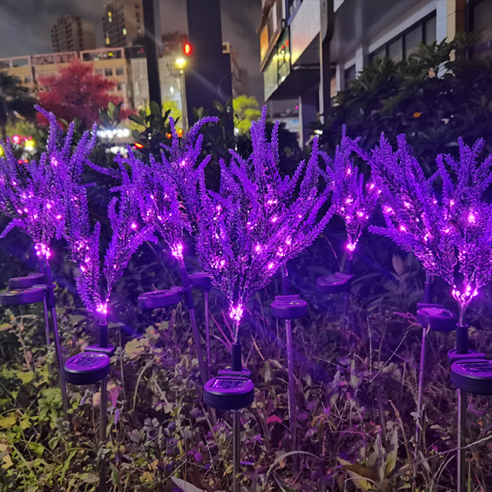 Solar Lavender Garden Light with LED Accent Lighting