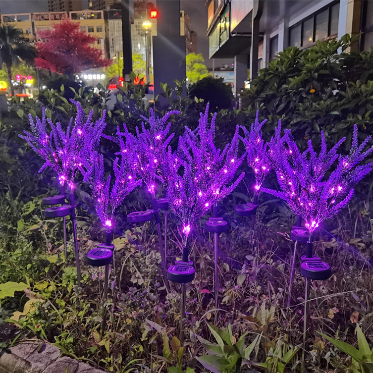 Solar Lavender Garden Light with LED Accent Lighting