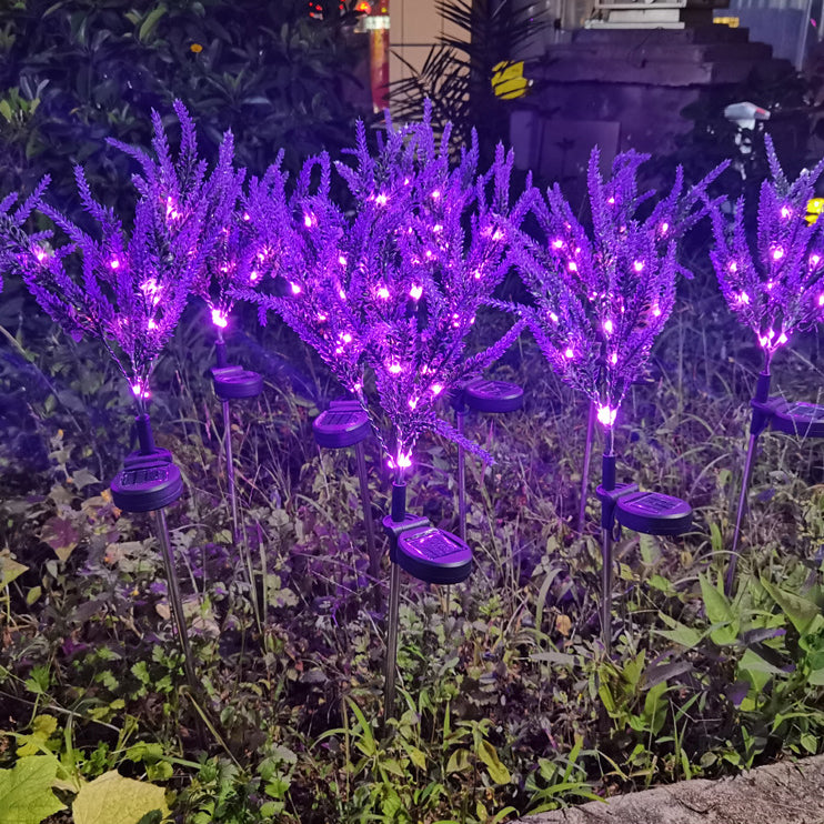 Solar Lavender Garden Light with LED Accent Lighting