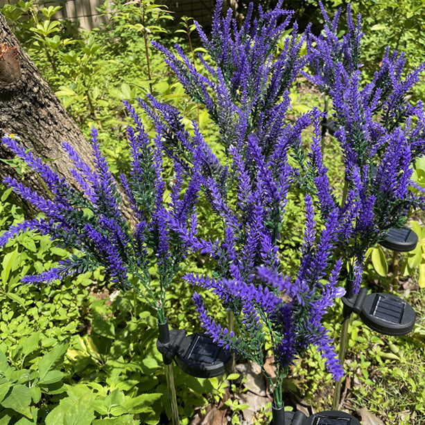 Solar Lavender Garden Light with LED Accent Lighting