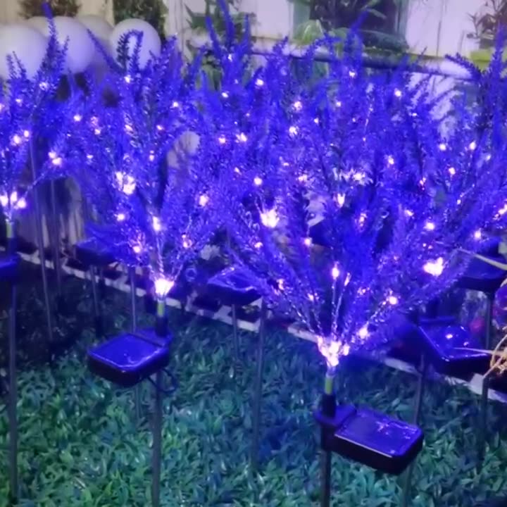 Solar Lavender Garden Light with LED Accent Lighting