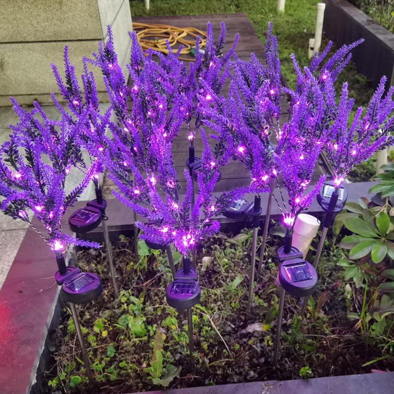 Solar Lavender Garden Light with LED Accent Lighting
