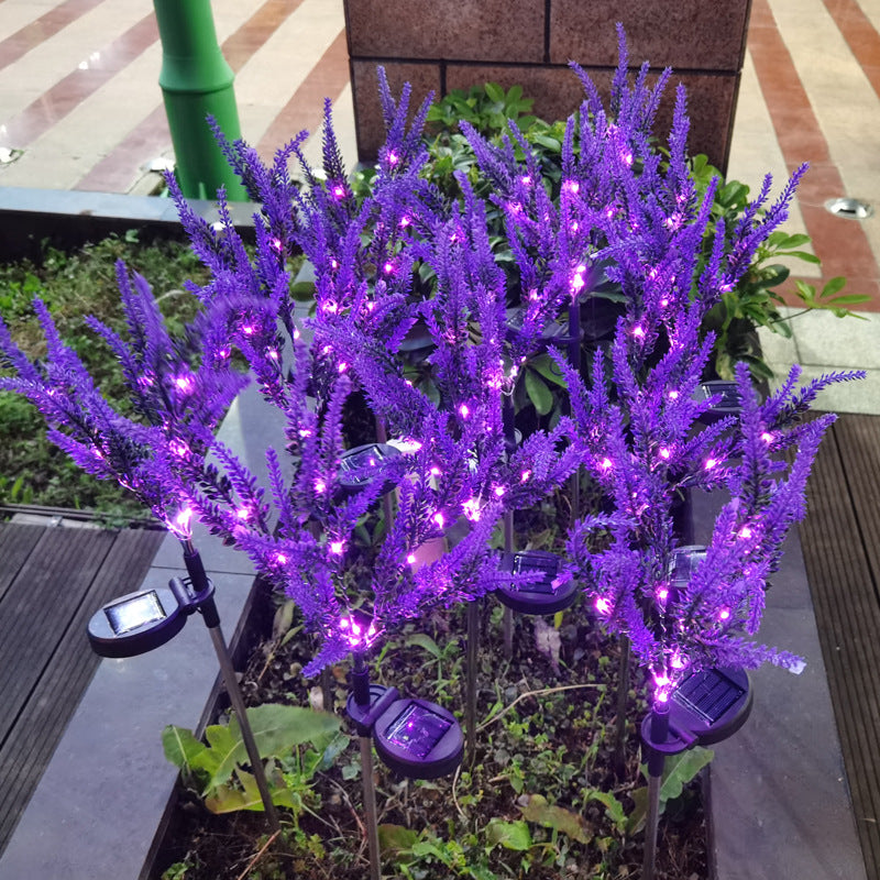 Solar Lavender Garden Light with LED Accent Lighting