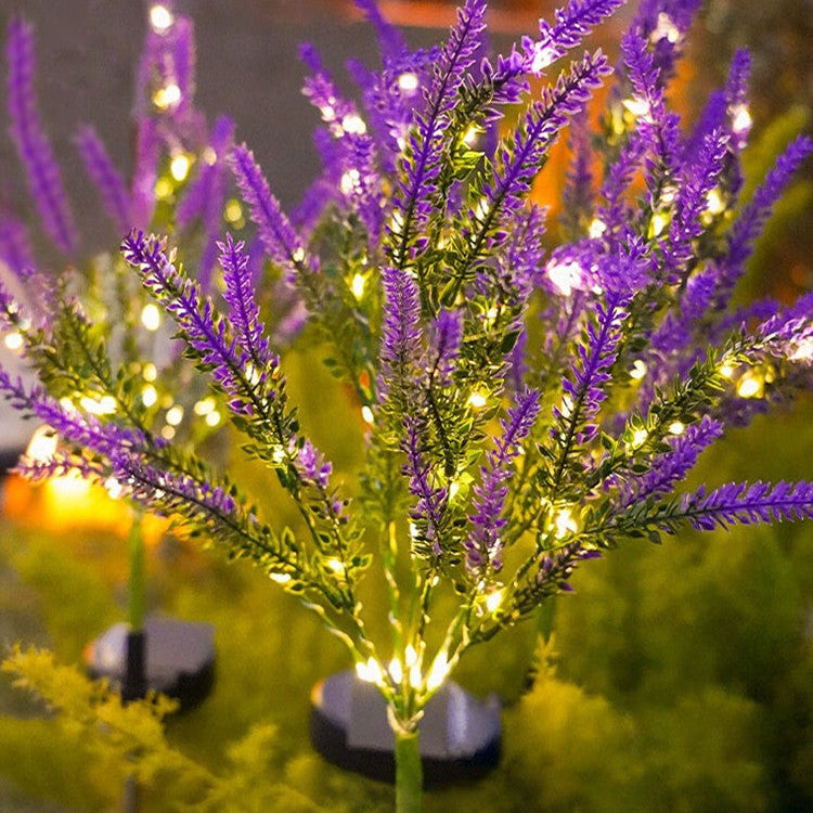 Solar Lavender Garden Light with LED Accent Lighting