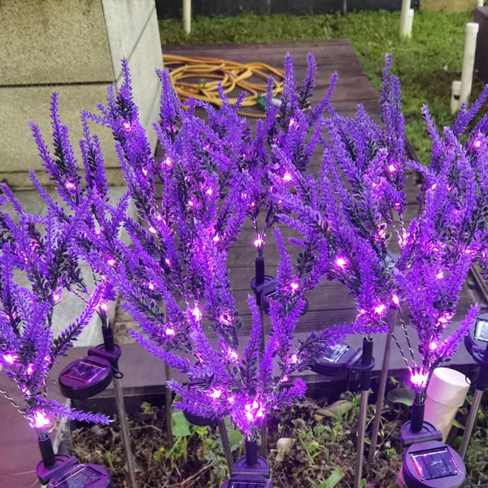 Solar Lavender Garden Light with LED Accent Lighting