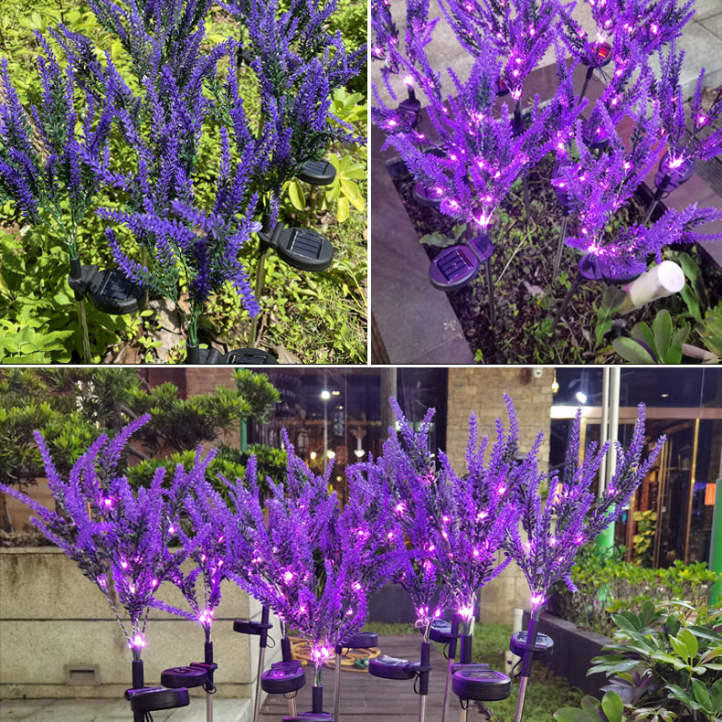 Solar Lavender Garden Light with LED Accent Lighting