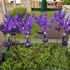 Solar Lavender Garden Light with LED Accent Lighting