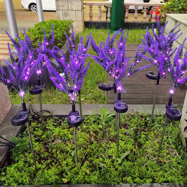 Solar Lavender Garden Light with LED Accent Lighting