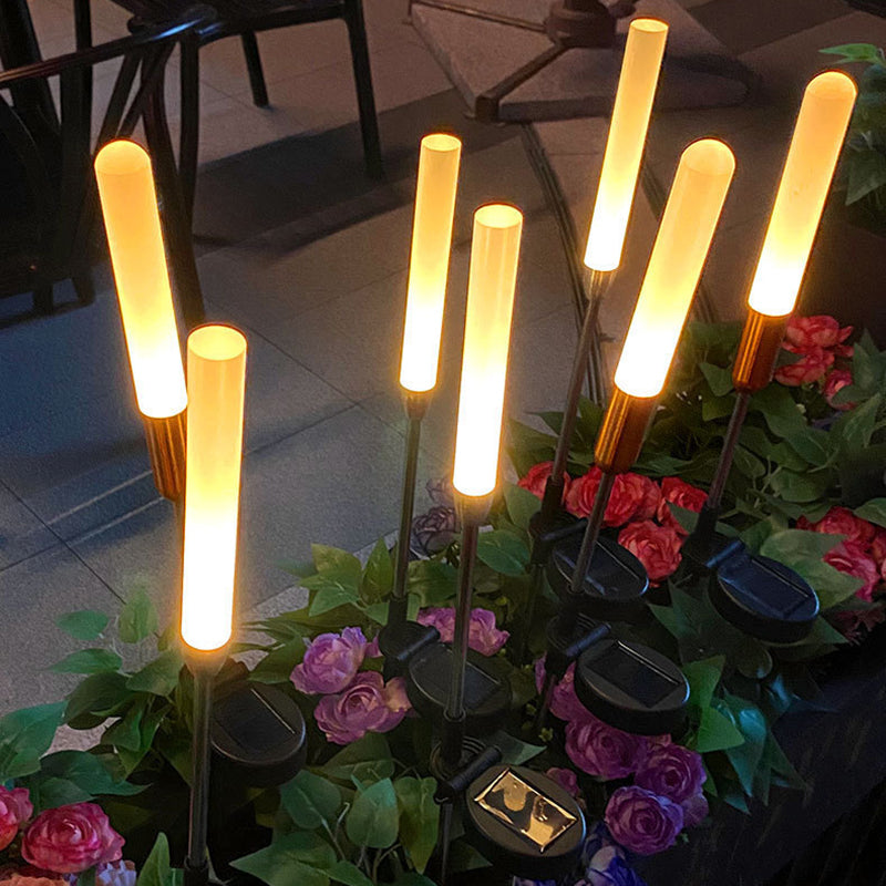 Solar Garden Path Lights with Art Deco Design