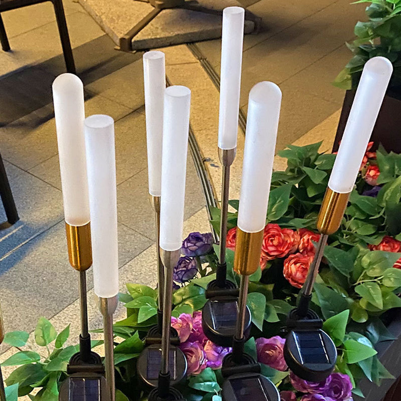 Solar Garden Path Lights with Art Deco Design