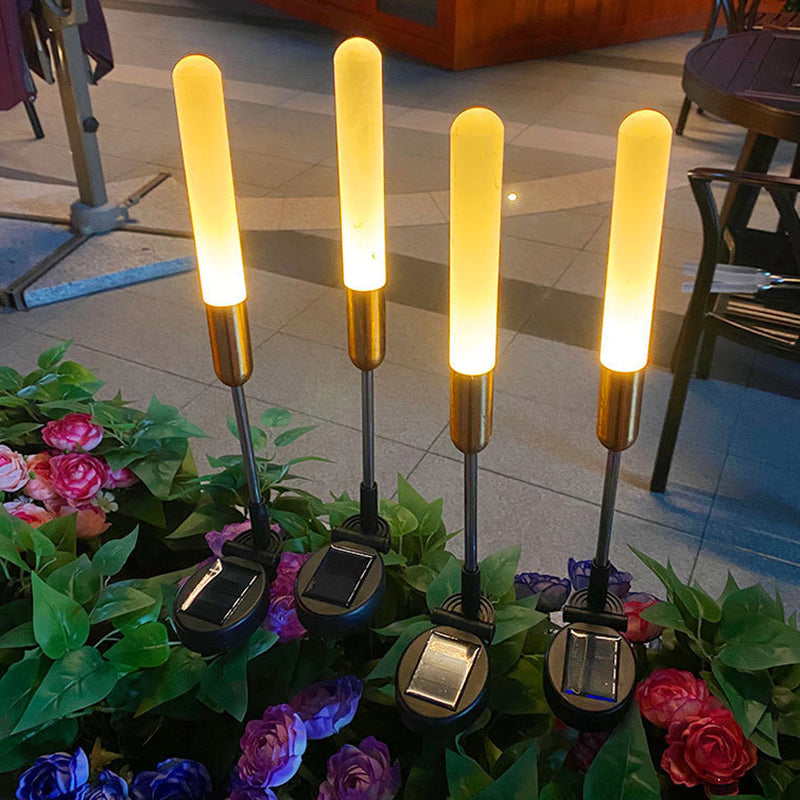 Solar Garden Path Lights with Art Deco Design