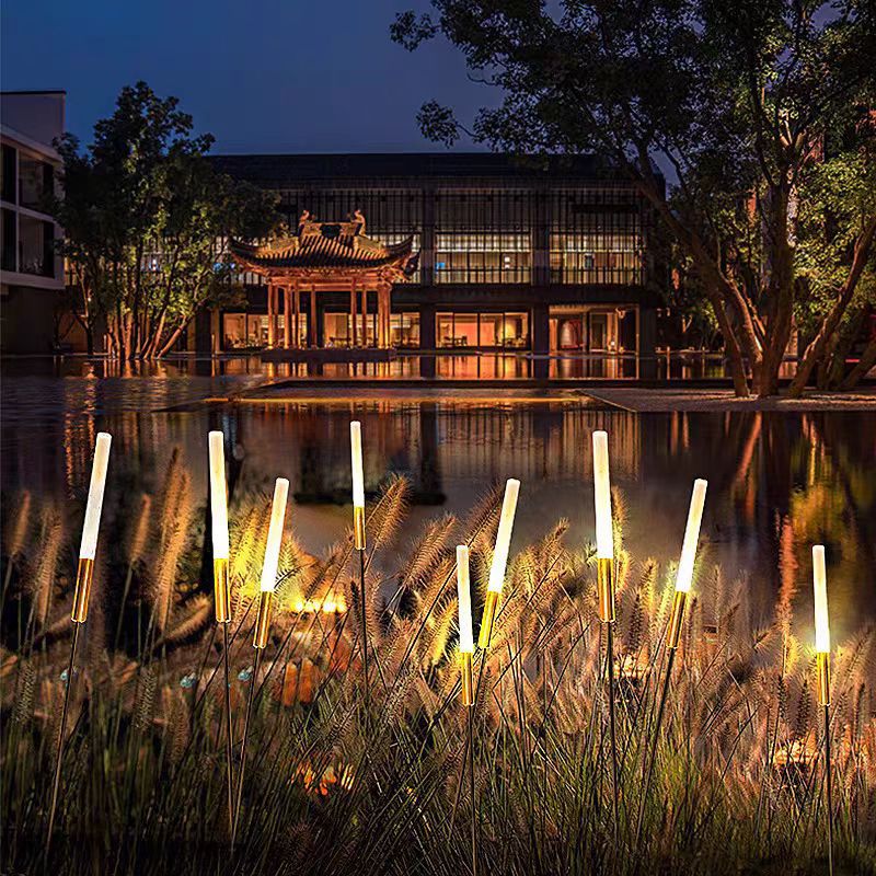 Solar Garden Path Lights with Art Deco Design