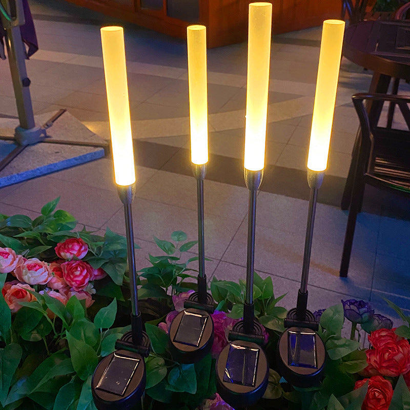 Solar Garden Path Lights with Art Deco Design