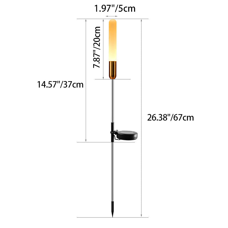 Solar Garden Path Lights with Art Deco Design