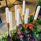 Solar Garden Path Lights with Art Deco Design