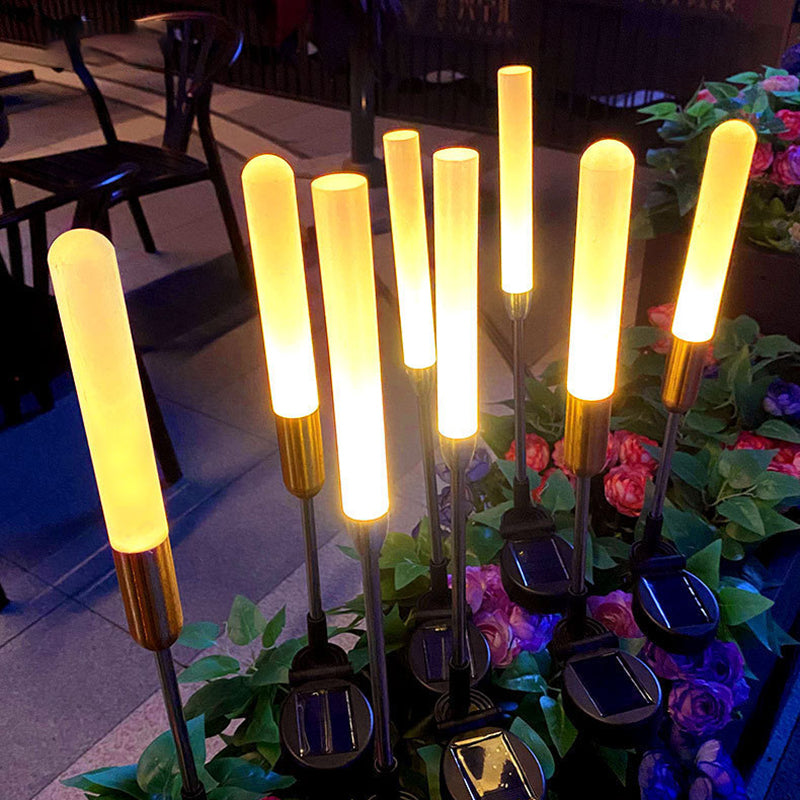 Solar Garden Path Lights with Art Deco Design